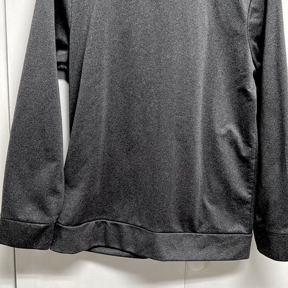 Adidas Dark Gray Black Stripe Teen Boys Athletic Jacket Size L 14/16 - Picture 9 of 9